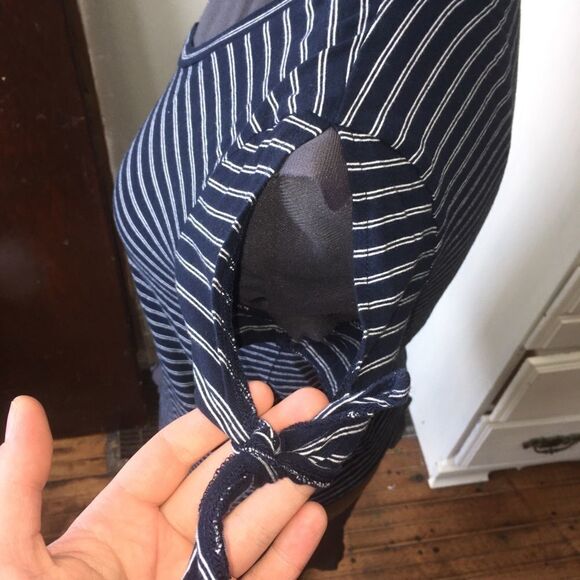 J. Crew factory striped cold shoulder blouse - Picture 3 of 4